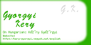 gyorgyi kery business card